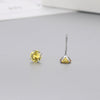 1 Pair Simple Style Round Inlay Sterling Silver Zircon Ear Studs