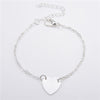 Fashion Heart Shape Alloy Titanium Steel Plating Rhinestones Artificial Pearls Women'S Bracelets