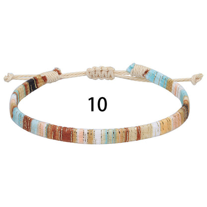 1 Piece Retro Color Block Cloth Stripe Women's Bracelets