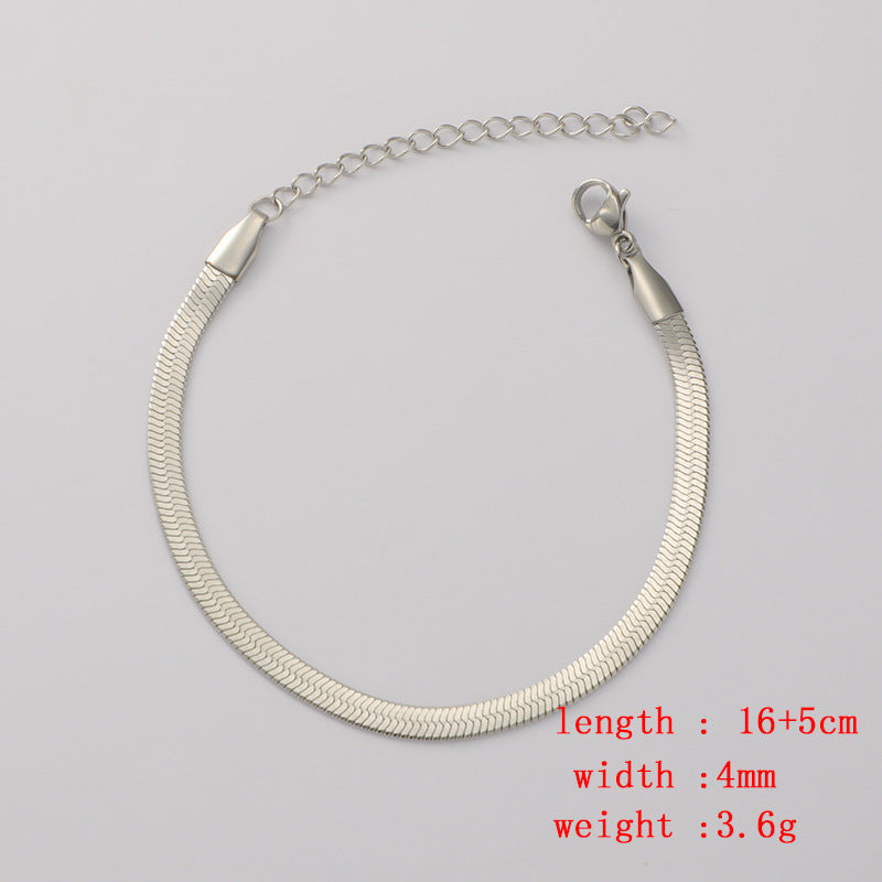 Fashion Solid Color Stainless Steel Plating Bracelets