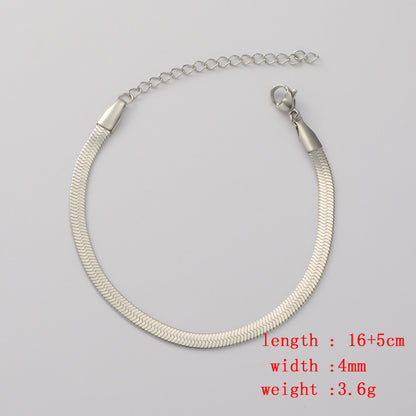 Fashion Solid Color Stainless Steel Plating Bracelets