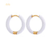 Fashion Round Stainless Steel Plating Earrings 1 Pair