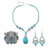 Ethnic Style Water Droplets Alloy Turquoise Plating Women's Pendant Necklace 1 Piece