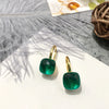 Sweet Solid Color Copper Plating Inlay Zircon Ear Hook 1 Pair