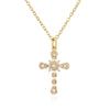 Fashion Cross Copper Inlay Zircon Pendant Necklace 1 Piece