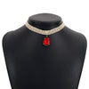 1 Piece Fashion Water Droplets Claw Chain Inlay Rhinestones Women's Pendant Necklace