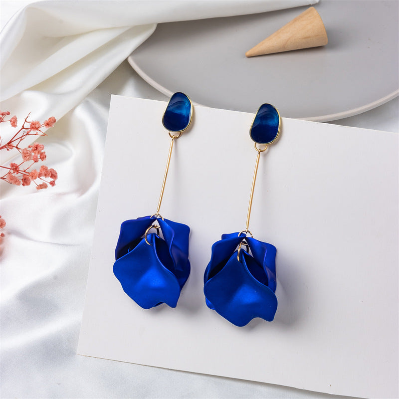 1 Pair Lady Flower Arylic Drop Earrings