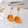 1 Pair Lady Flower Arylic Drop Earrings