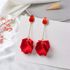 1 Pair Lady Flower Arylic Drop Earrings