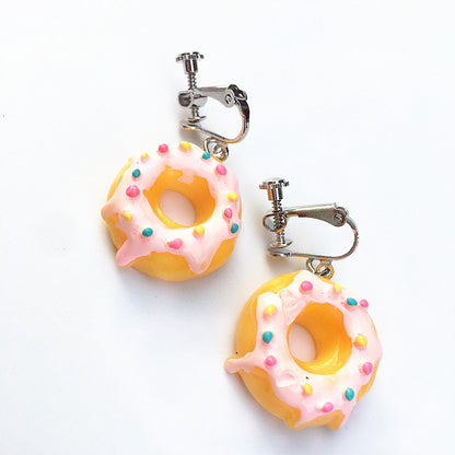 1 Pair Cute Geometric Donuts Resin Women's Earrings