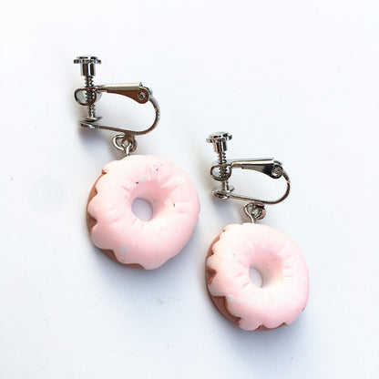 1 Pair Cute Geometric Donuts Resin Women's Earrings