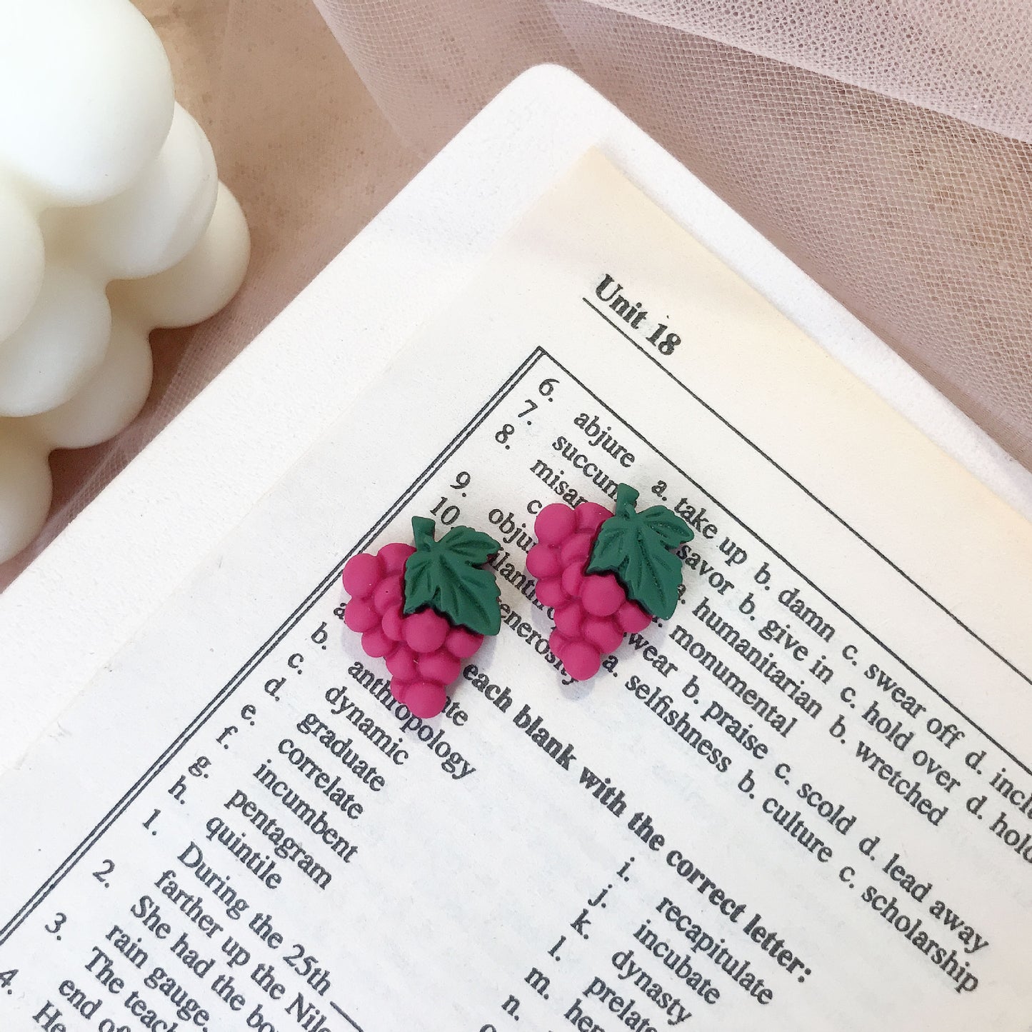 1 Pair Cute Fruit Resin Plating Women's Ear Studs