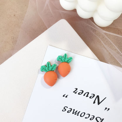 1 Pair Cute Fruit Resin Plating Women's Ear Studs