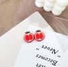 1 Pair Cute Fruit Resin Plating Women's Ear Studs