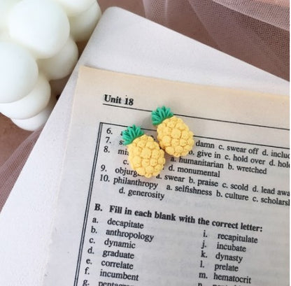 1 Pair Cute Fruit Resin Plating Women's Ear Studs