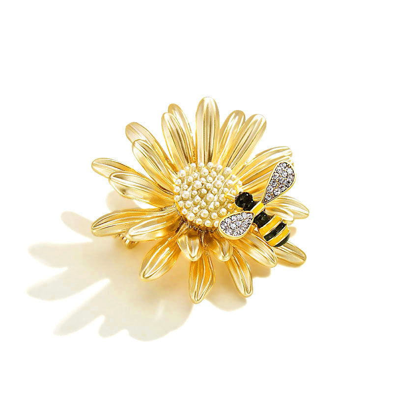 Pastoral Flower Alloy Inlay Rhinestones Women'S Brooches