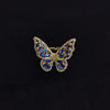 Fashion Butterfly Metal Inlay Rhinestones Women's Rings