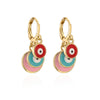 Fashion Devil's Eye Copper Enamel Dangling Earrings 1 Pair