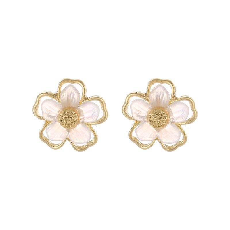 1 Pair Fashion Flower Alloy Women's Ear Studs