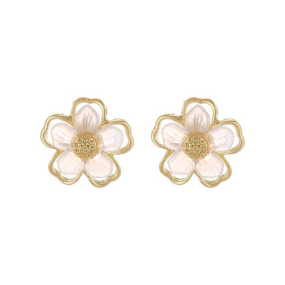 1 Pair Fashion Flower Alloy Women's Ear Studs