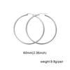 1 Pair Fashion Solid Color Stainless Steel Hoop Earrings