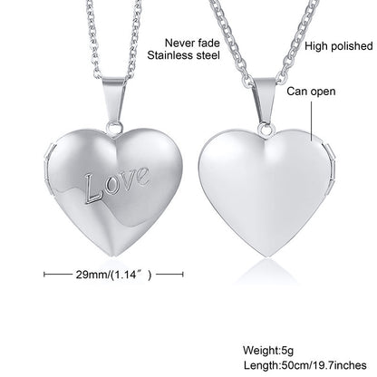 Fashion Letter Heart Shape Stainless Steel Plating Gold Plated Pendant Necklace