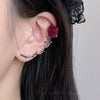 Wholesale Jewelry 1 Pair Fashion Rose Butterfly Alloy Rhinestones Ear Clips