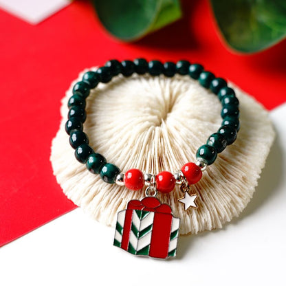 Fashion Santa Claus Bell Alloy Beaded Women's Bracelets 1 Piece