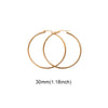 1 Pair Fashion Solid Color Stainless Steel Hoop Earrings