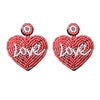 1 Pair Original Design Heart Shape Seed Bead Plating Women's Drop Earrings