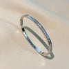 Lady Solid Color Titanium Steel Plating Inlay Zircon Bangle