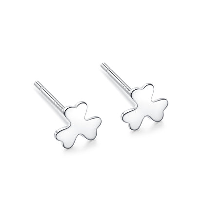 Cute Star Heart Shape Sterling Silver Plating Ear Studs 1 Pair