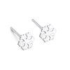 Cute Star Heart Shape Sterling Silver Plating Ear Studs 1 Pair