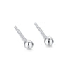 Cute Star Heart Shape Sterling Silver Plating Ear Studs 1 Pair