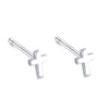 Cute Star Heart Shape Sterling Silver Plating Ear Studs 1 Pair