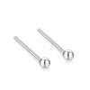 Cute Star Heart Shape Sterling Silver Plating Ear Studs 1 Pair