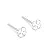 Cute Star Heart Shape Sterling Silver Plating Ear Studs 1 Pair