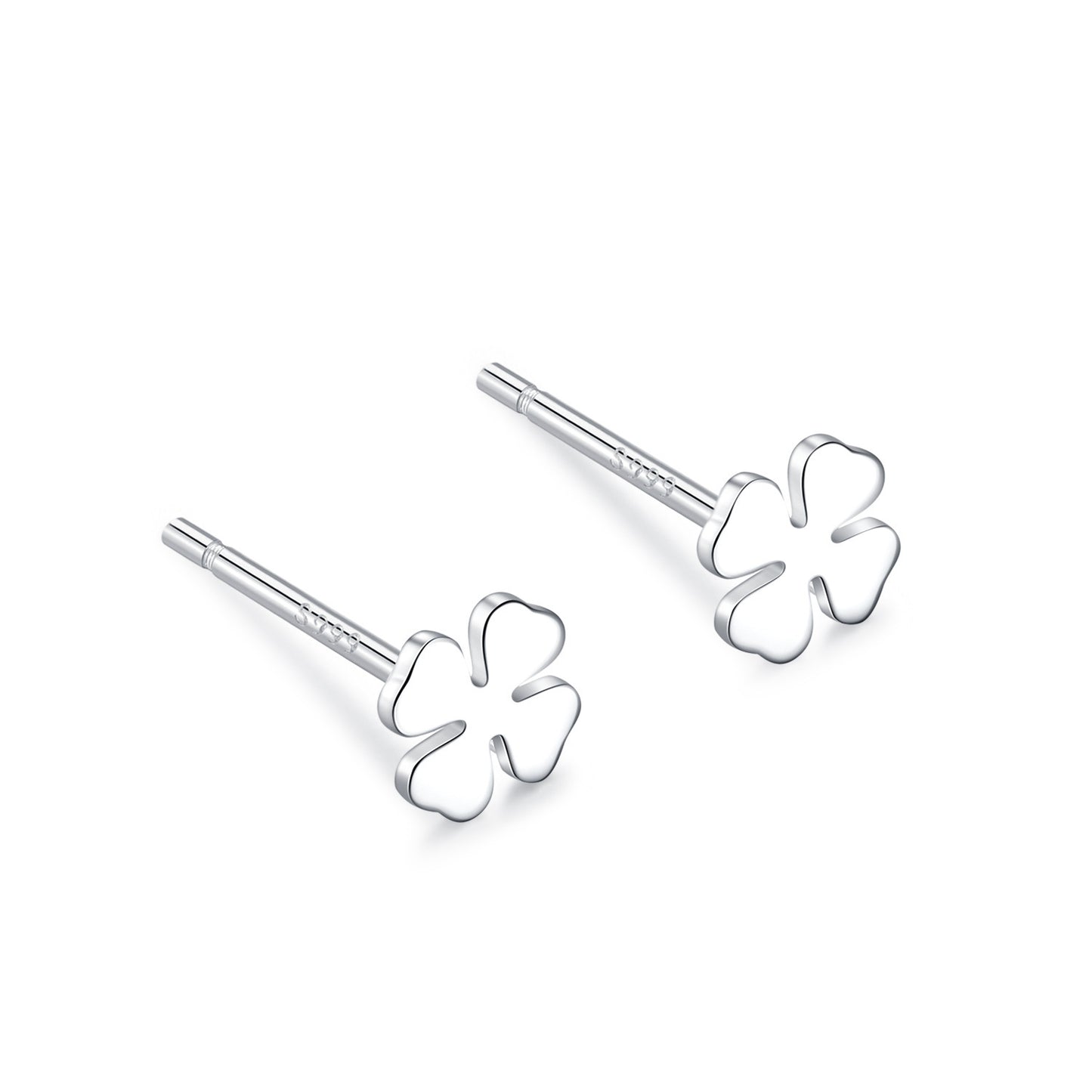 Cute Star Heart Shape Sterling Silver Plating Ear Studs 1 Pair