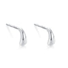 Cute Star Heart Shape Sterling Silver Plating Ear Studs 1 Pair