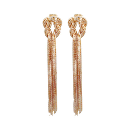 1 Pair Elegant Tassel Plastic Copper Women's Drop Earrings