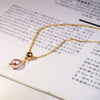 Simple Style Water Droplets Pearl Copper Gold Plated Pendant Necklace In Bulk