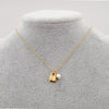 Simple Style Heart Shape Lock Titanium Steel Pearl Pendant Necklace 1 Piece