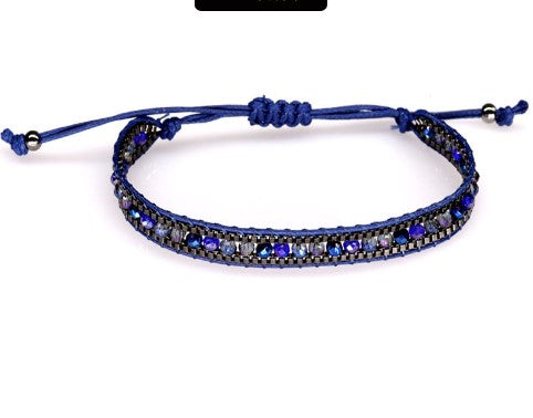 1 Piece Ethnic Style Circle Crystal Rope Beaded Knitting Women's Bracelets