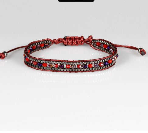 1 Piece Ethnic Style Circle Crystal Rope Beaded Knitting Women's Bracelets