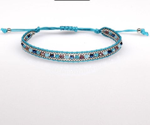 1 Piece Ethnic Style Circle Crystal Rope Beaded Knitting Women's Bracelets