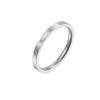 Simple Style Solid Color Titanium Steel Plating Rings 1 Piece