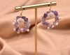 Simple Style Oval Flower Pearl Copper Inlay Beads Drop Earrings 1 Pair