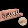 1 Piece Fashion Geometric Plating Titanium Steel Zircon Ear Studs