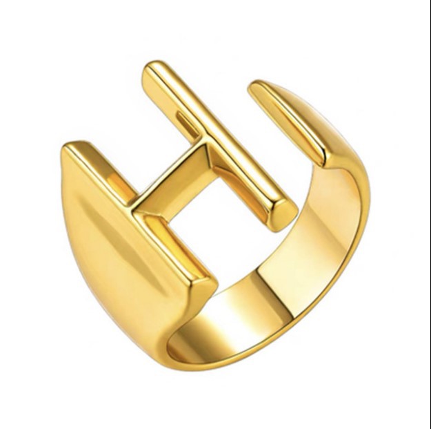 Fashion Letter Brass Rings 1 Piece