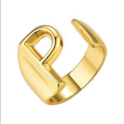 Fashion Letter Brass Rings 1 Piece